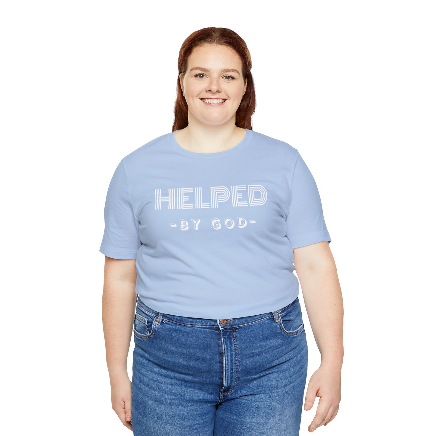 HELPED BY GOD Unisex Jersey Short Sleeve Tee