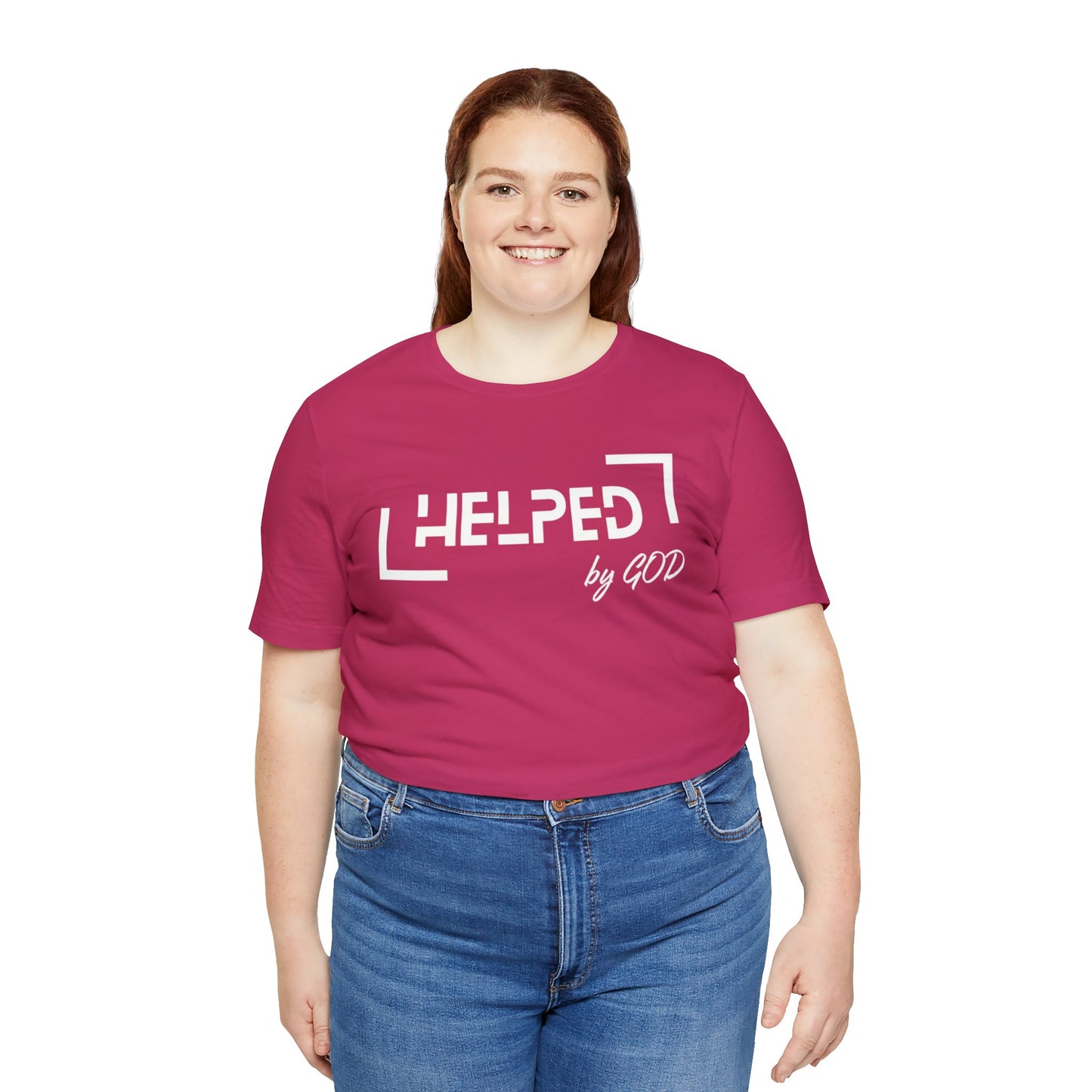 HELPED BY GOD Unisex Jersey Short Sleeve Tee