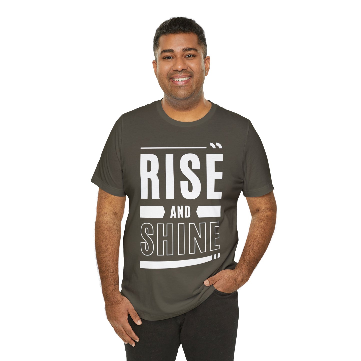 RISE AND SHINE Unisex Jersey Short Sleeve Tee