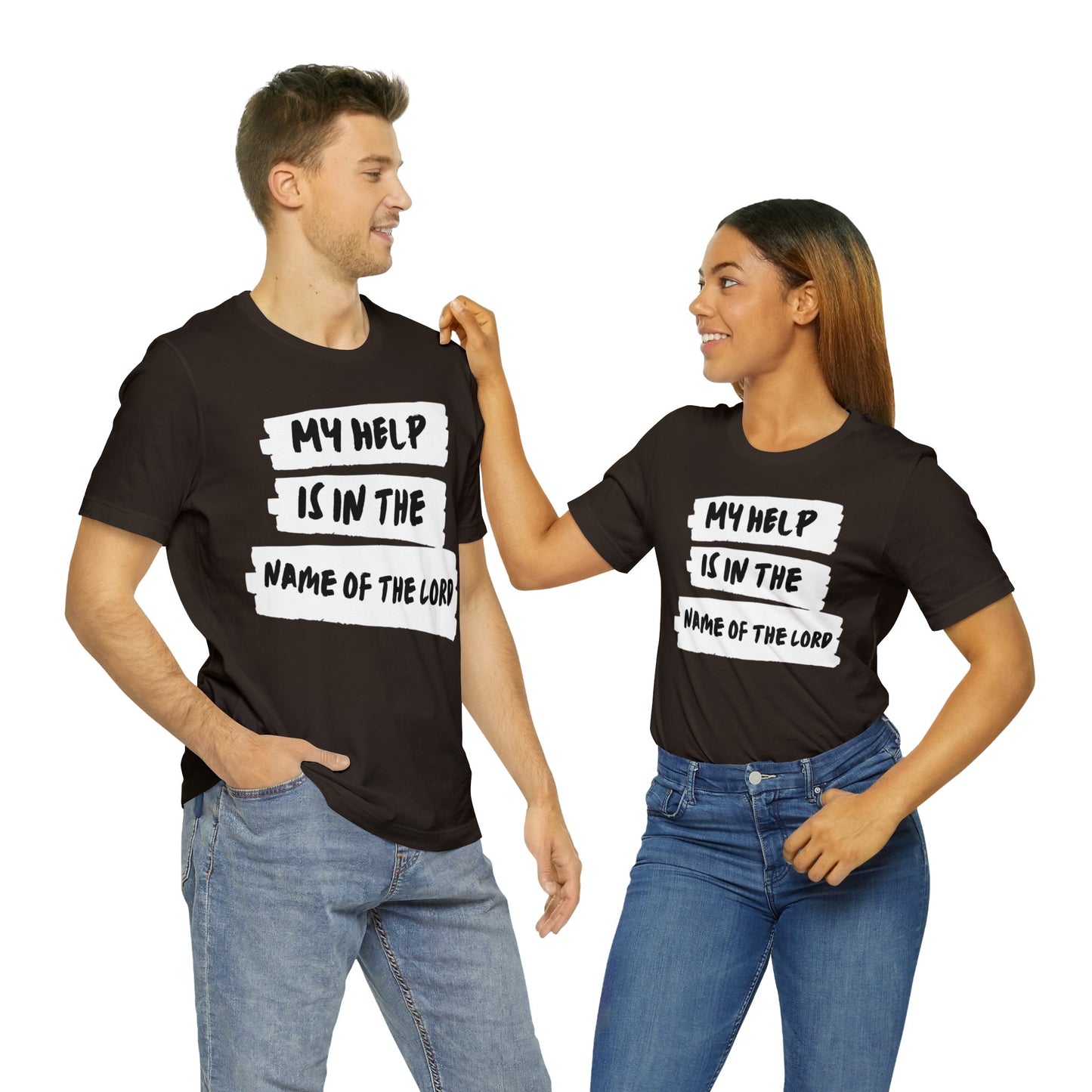 MY HELP IS IN THE NAME OF THE LORD Unisex Jersey Short Sleeve Tee