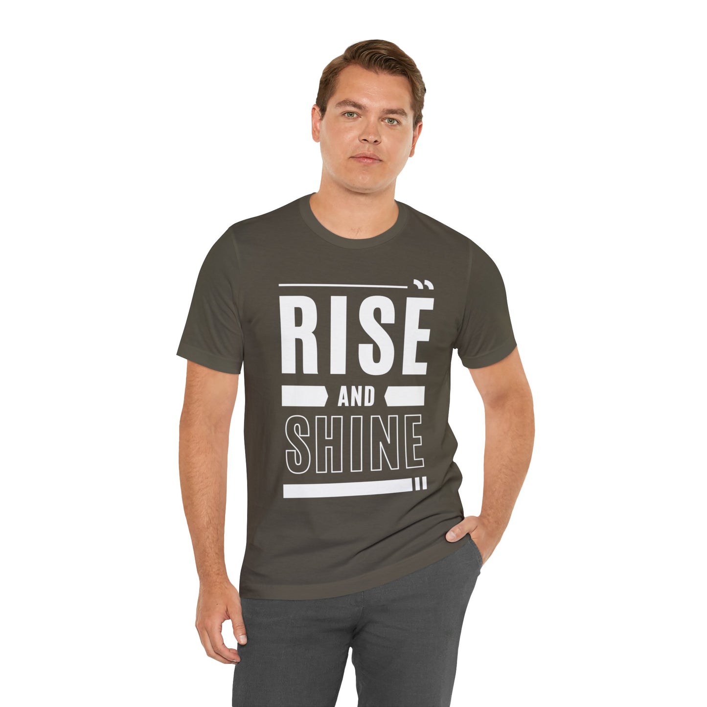 RISE AND SHINE Unisex Jersey Short Sleeve Tee