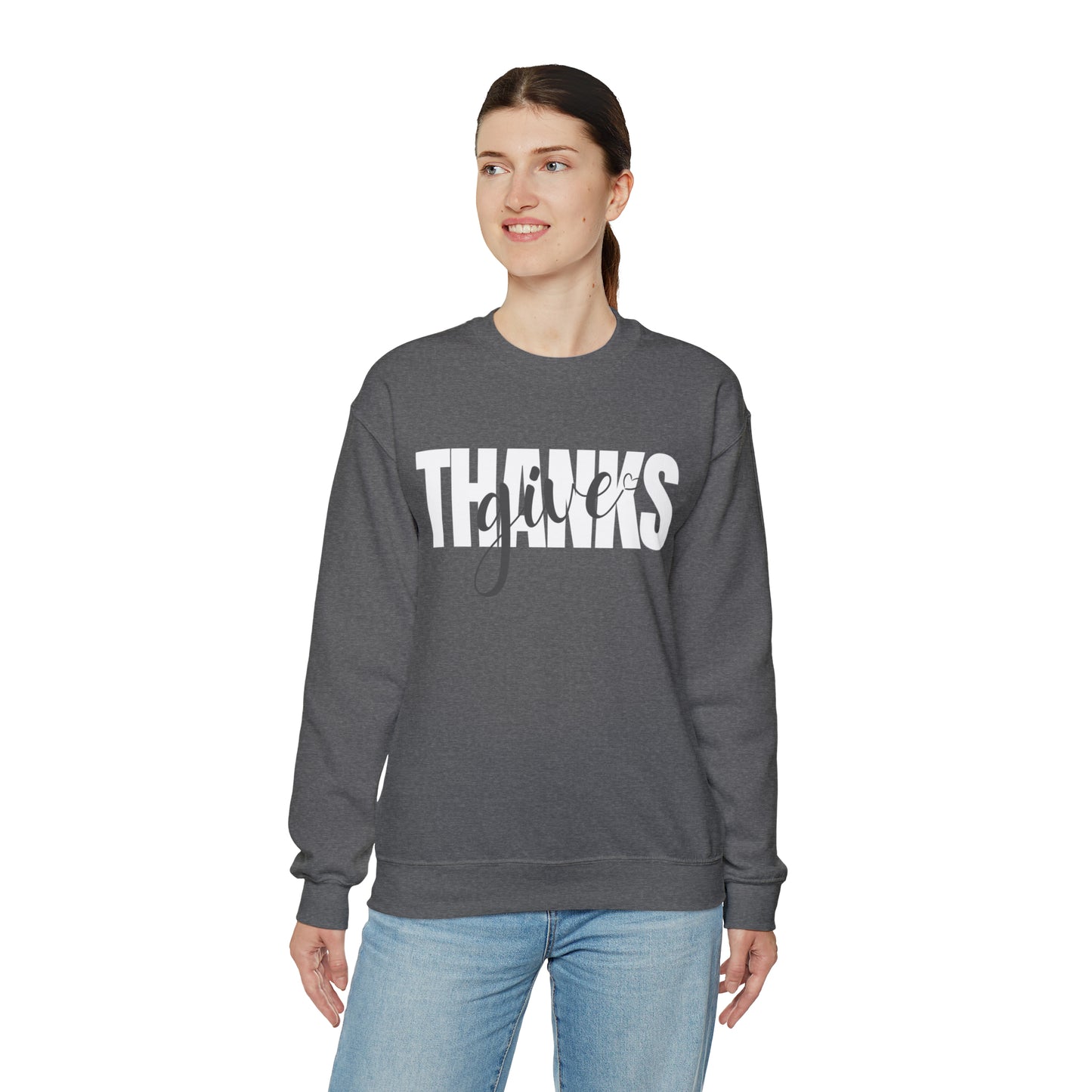 GIVE THANKS Unisex Heavy Blend™ Crewneck Sweatshirt