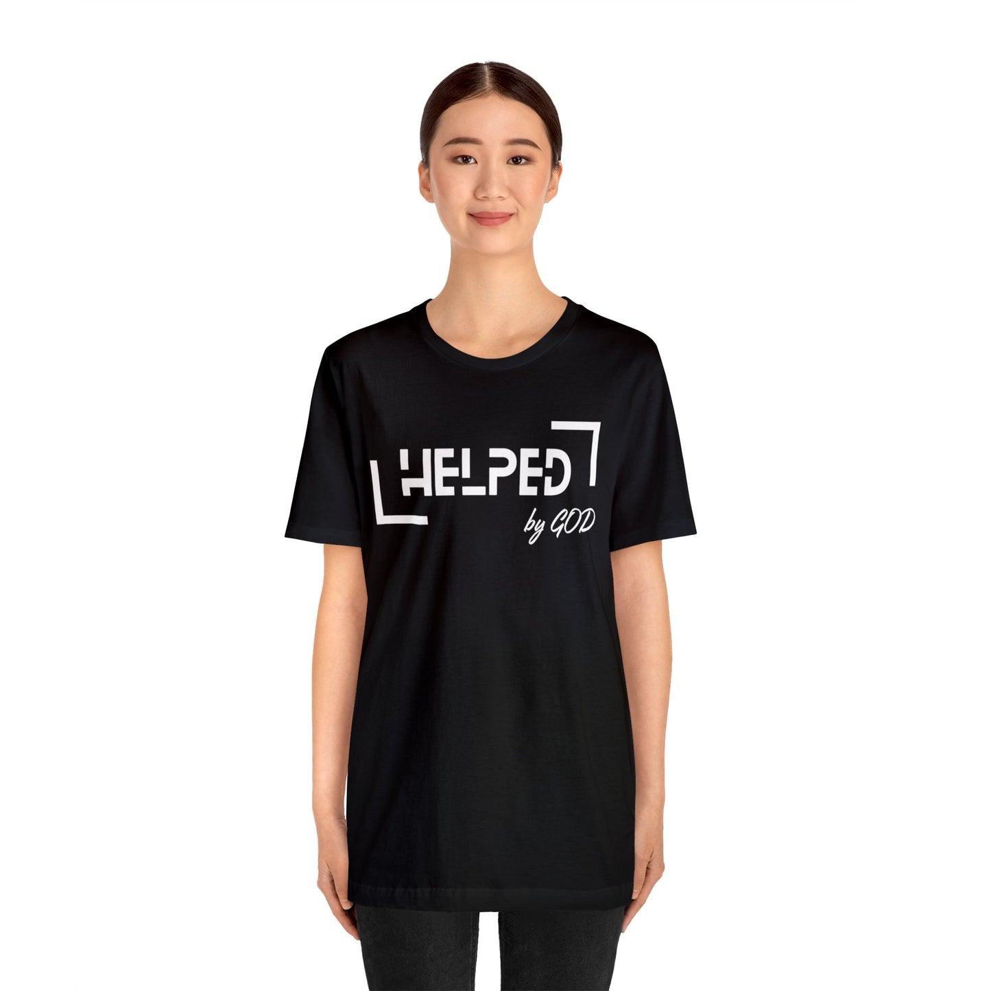 HELPED BY GOD Unisex Jersey Short Sleeve Tee