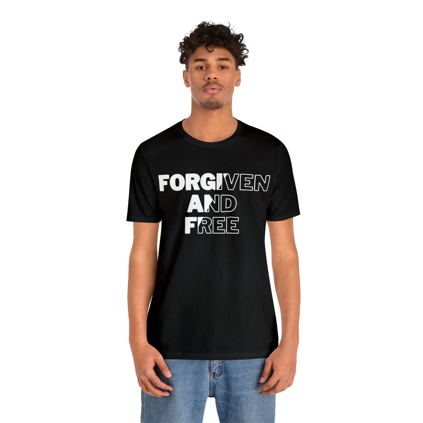 FORGIVEN AND FREE Unisex Jersey Short Sleeve Tee