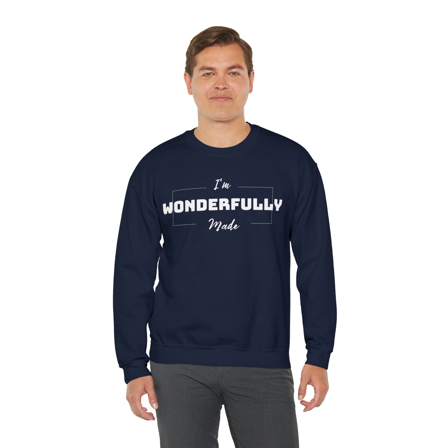 I'M WONDERFULLY MADE Unisex Heavy Blend™ Crewneck Sweatshirt