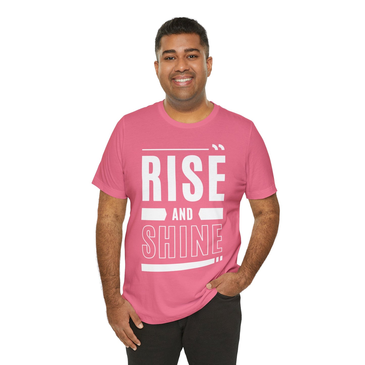 RISE AND SHINE Unisex Jersey Short Sleeve Tee