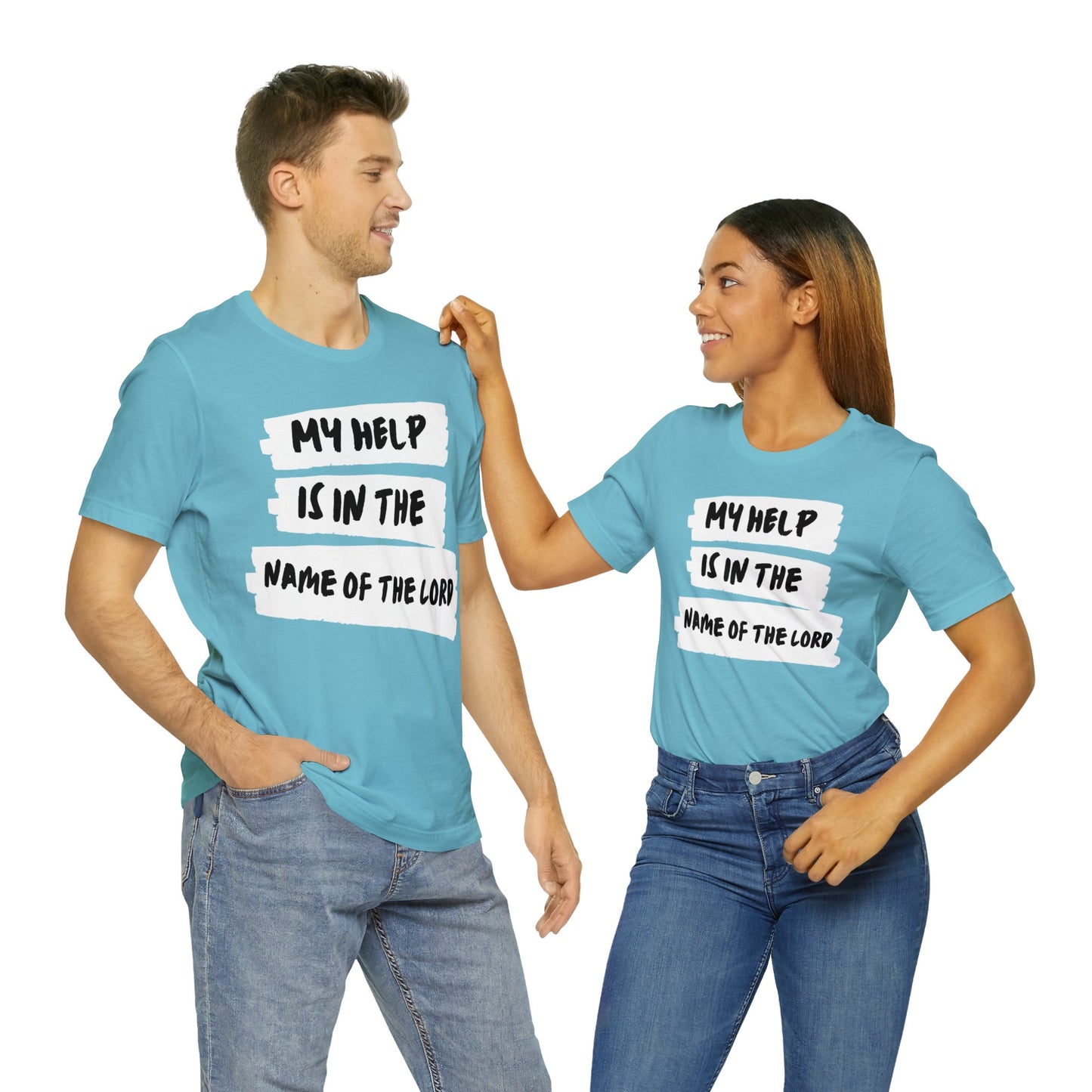 MY HELP IS IN THE NAME OF THE LORD Unisex Jersey Short Sleeve Tee