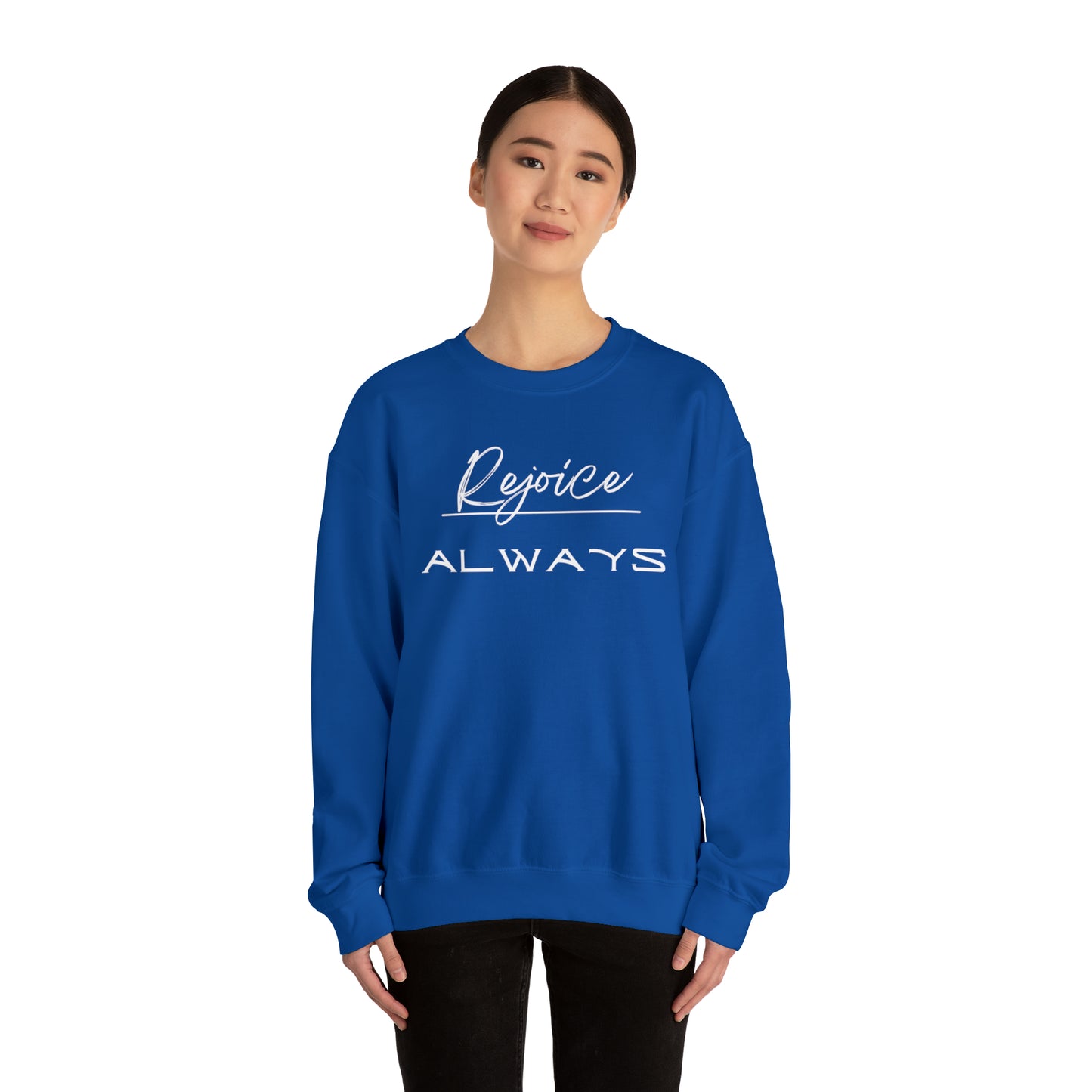 REJOICE ALWAYS Unisex Heavy Blend™ Crewneck Sweatshirt