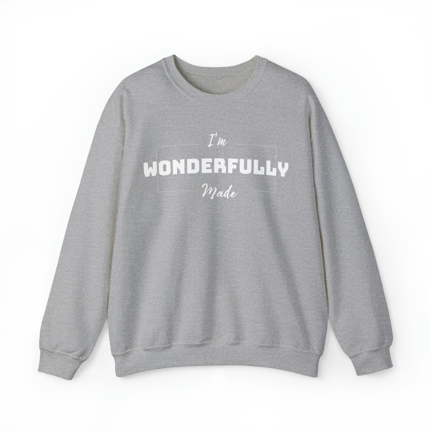 I'M WONDERFULLY MADE Unisex Heavy Blend™ Crewneck Sweatshirt