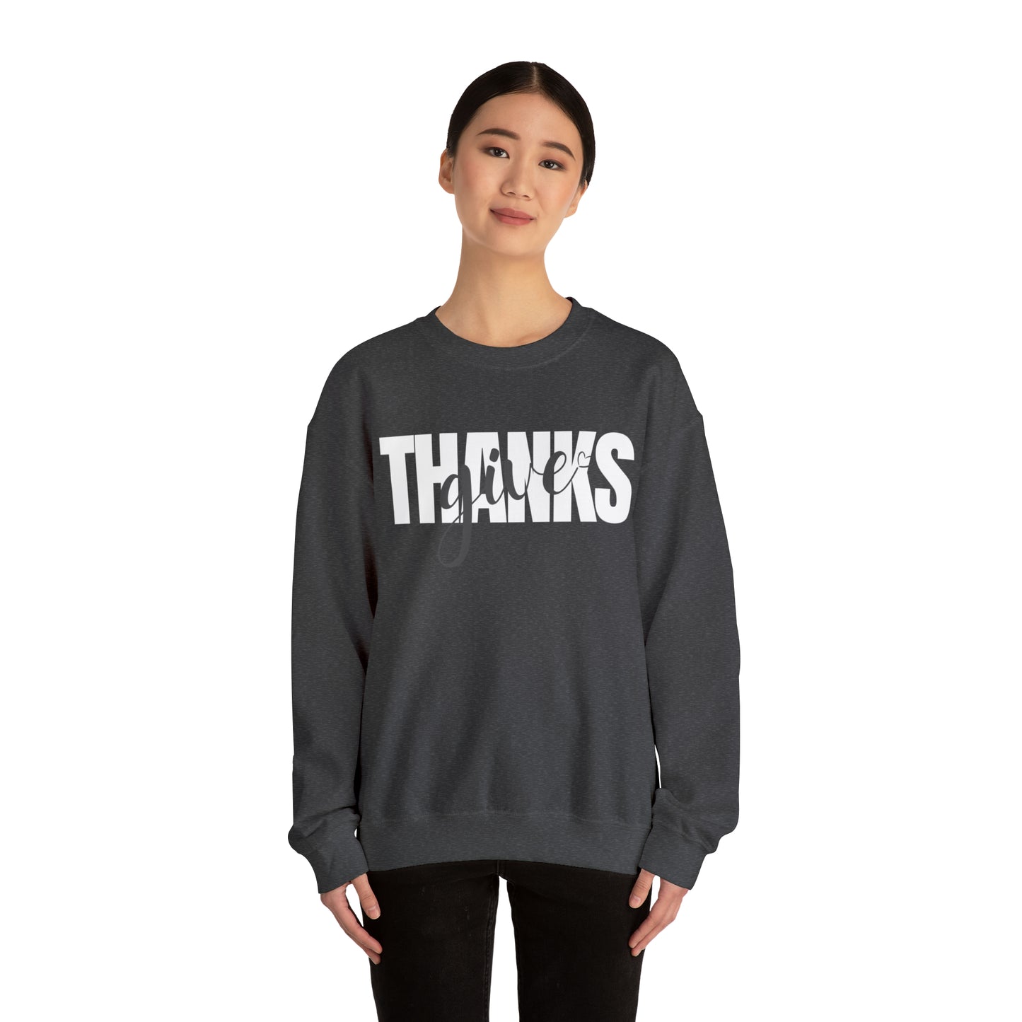 GIVE THANKS Unisex Heavy Blend™ Crewneck Sweatshirt