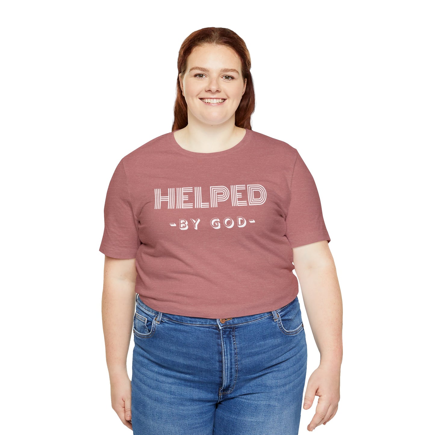 HELPED BY GOD Unisex Jersey Short Sleeve Tee