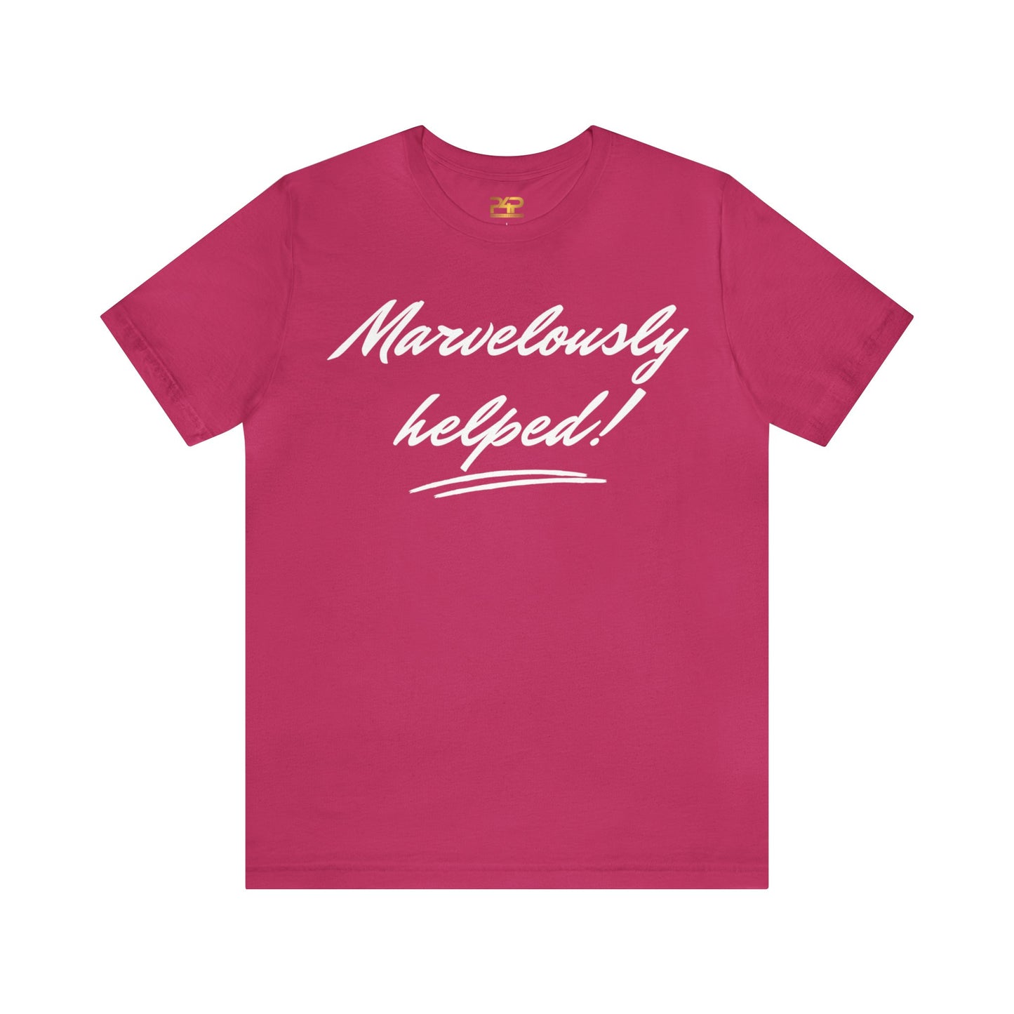 MARVELOUSLY HELPED Unisex Jersey Short Sleeve Tee