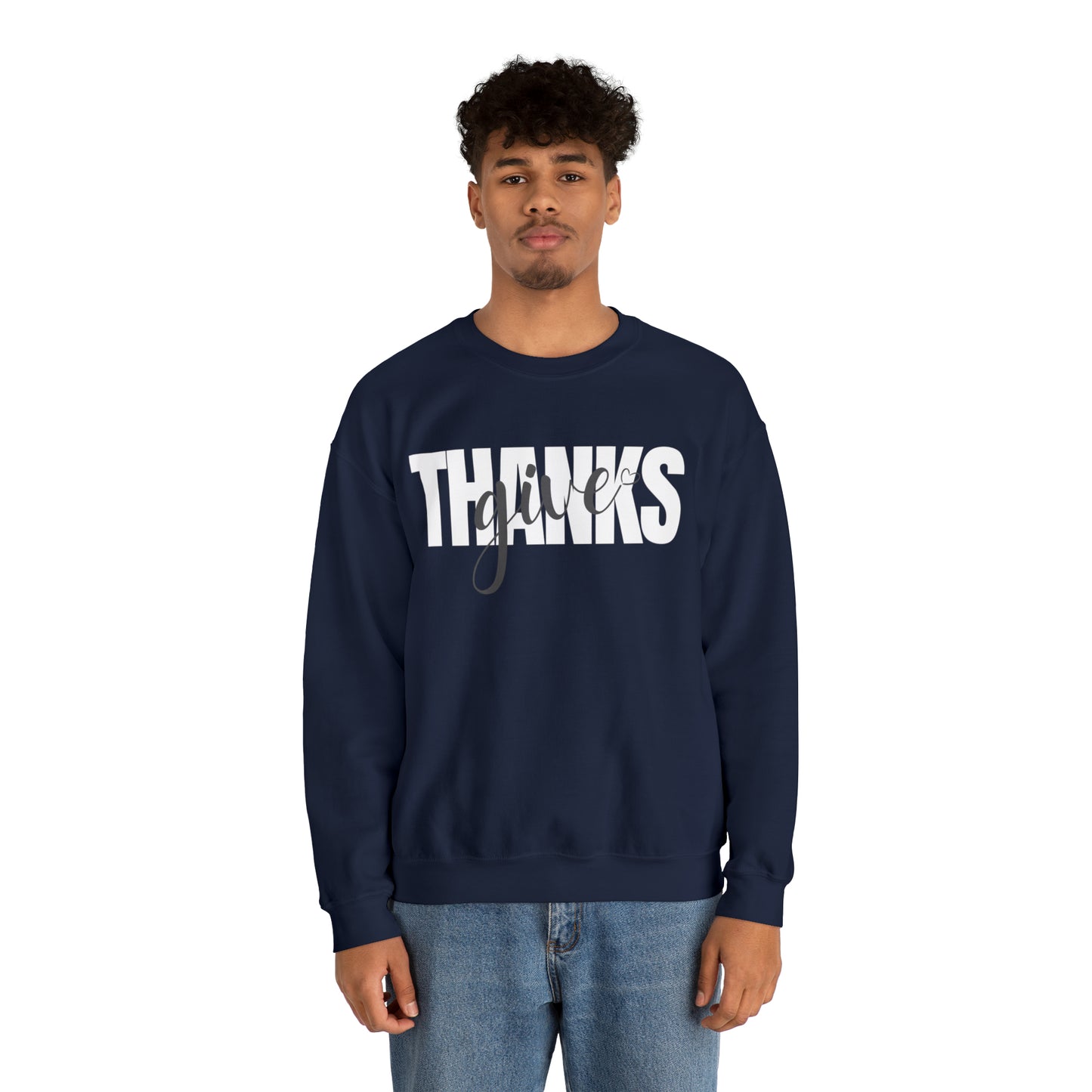 GIVE THANKS Unisex Heavy Blend™ Crewneck Sweatshirt