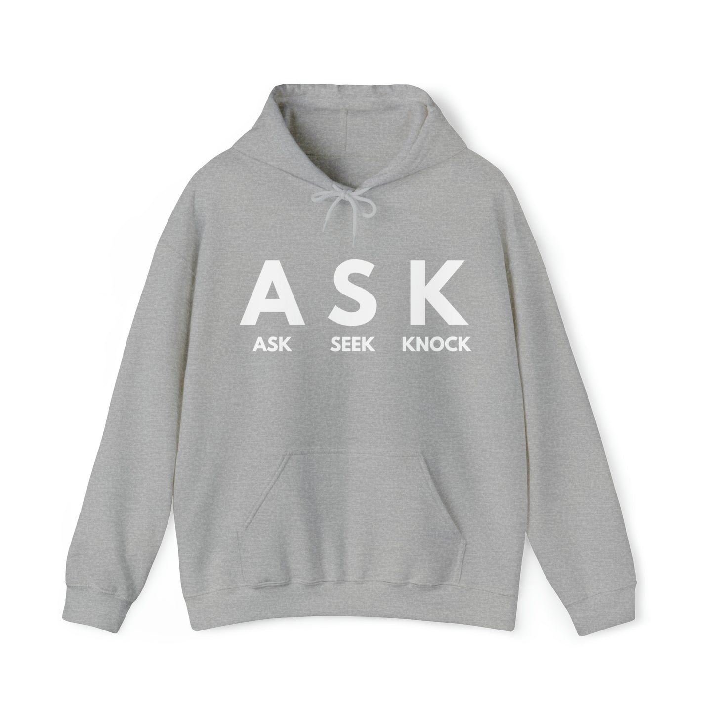 ASK SEEK KNOCK Unisex Heavy Blend™ Hooded Sweatshirt