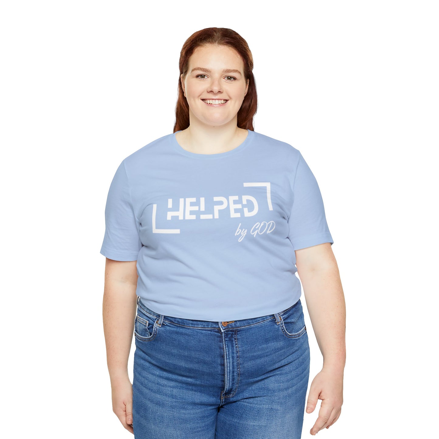 HELPED BY GOD Unisex Jersey Short Sleeve Tee