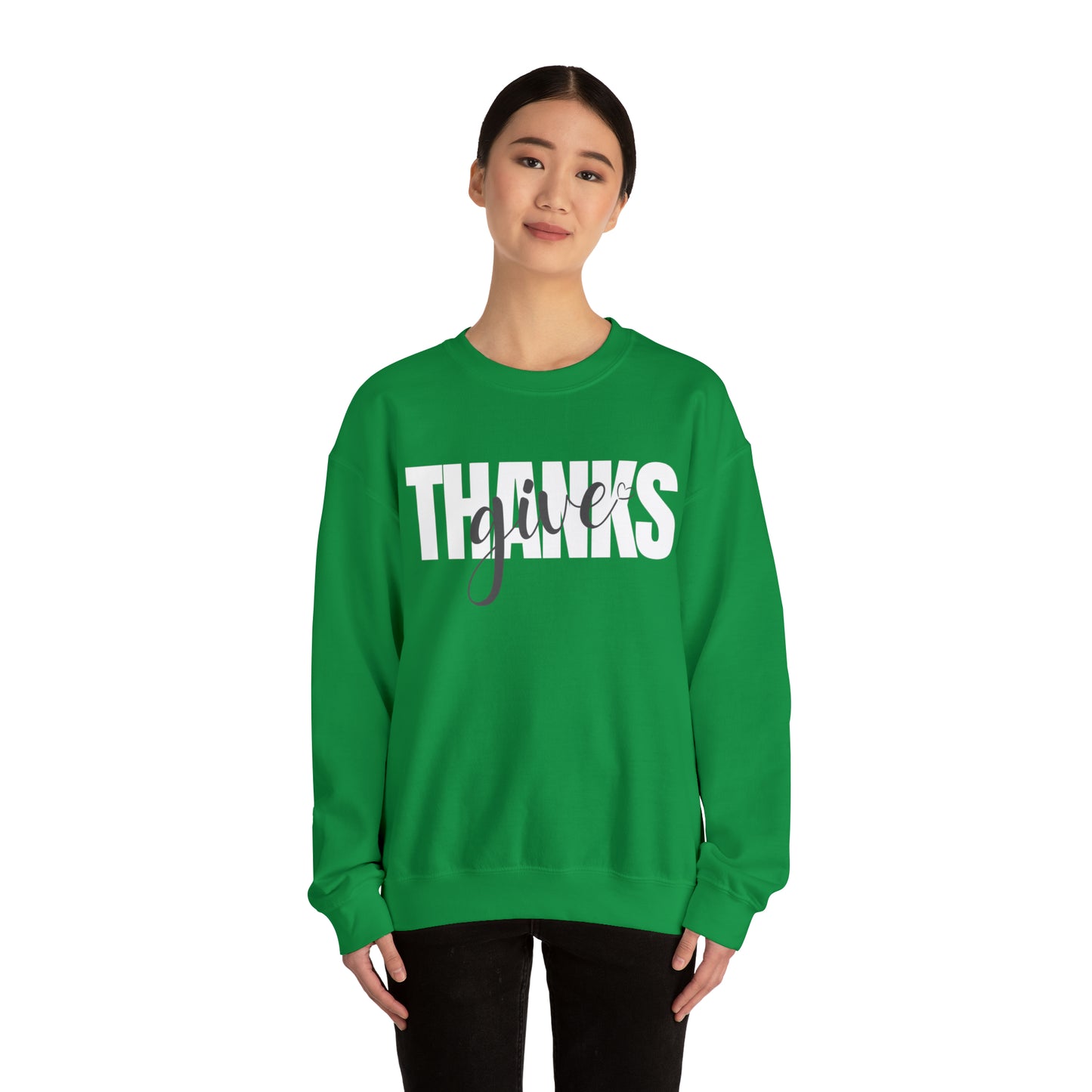 GIVE THANKS Unisex Heavy Blend™ Crewneck Sweatshirt