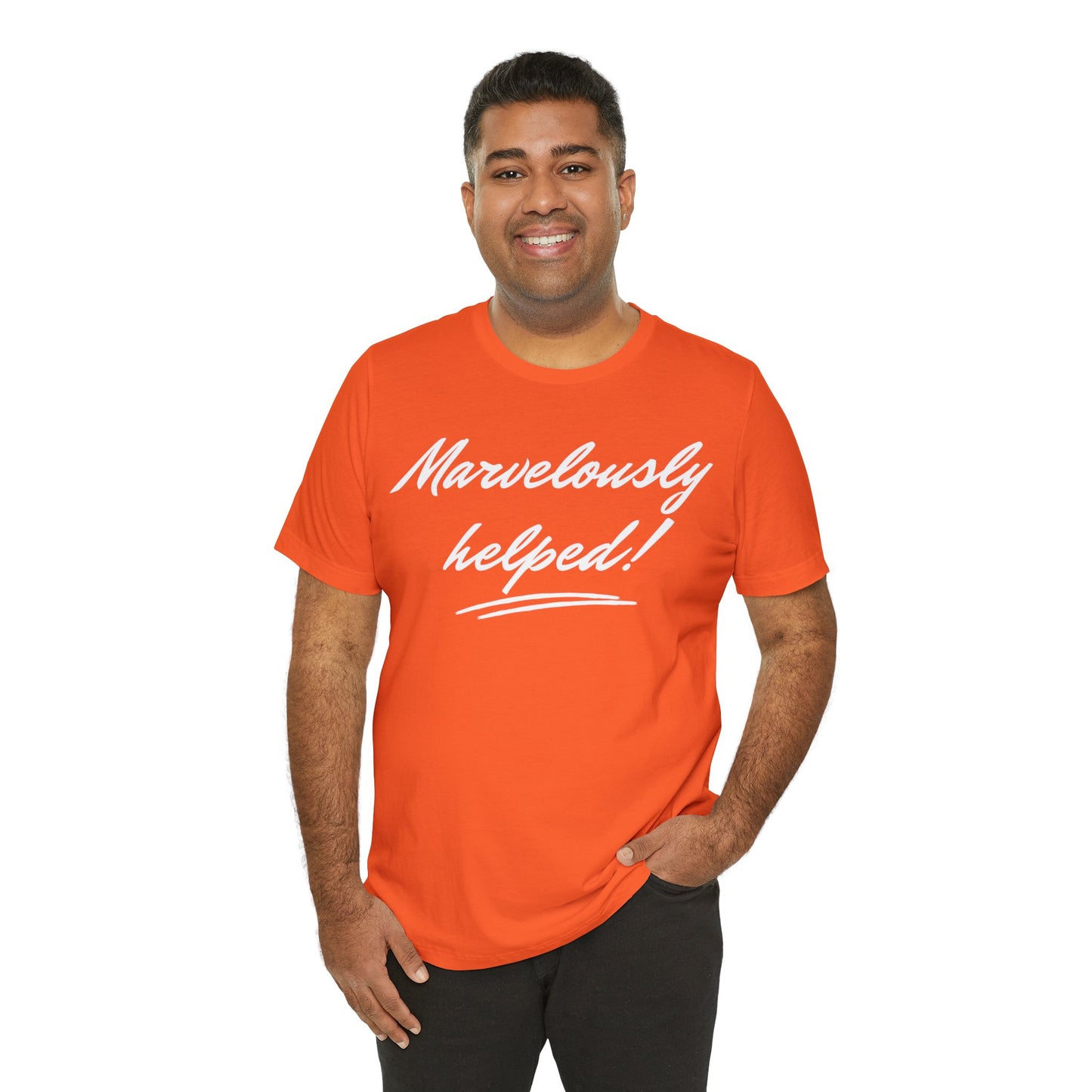 MARVELOUSLY HELPED Unisex Jersey Short Sleeve Tee