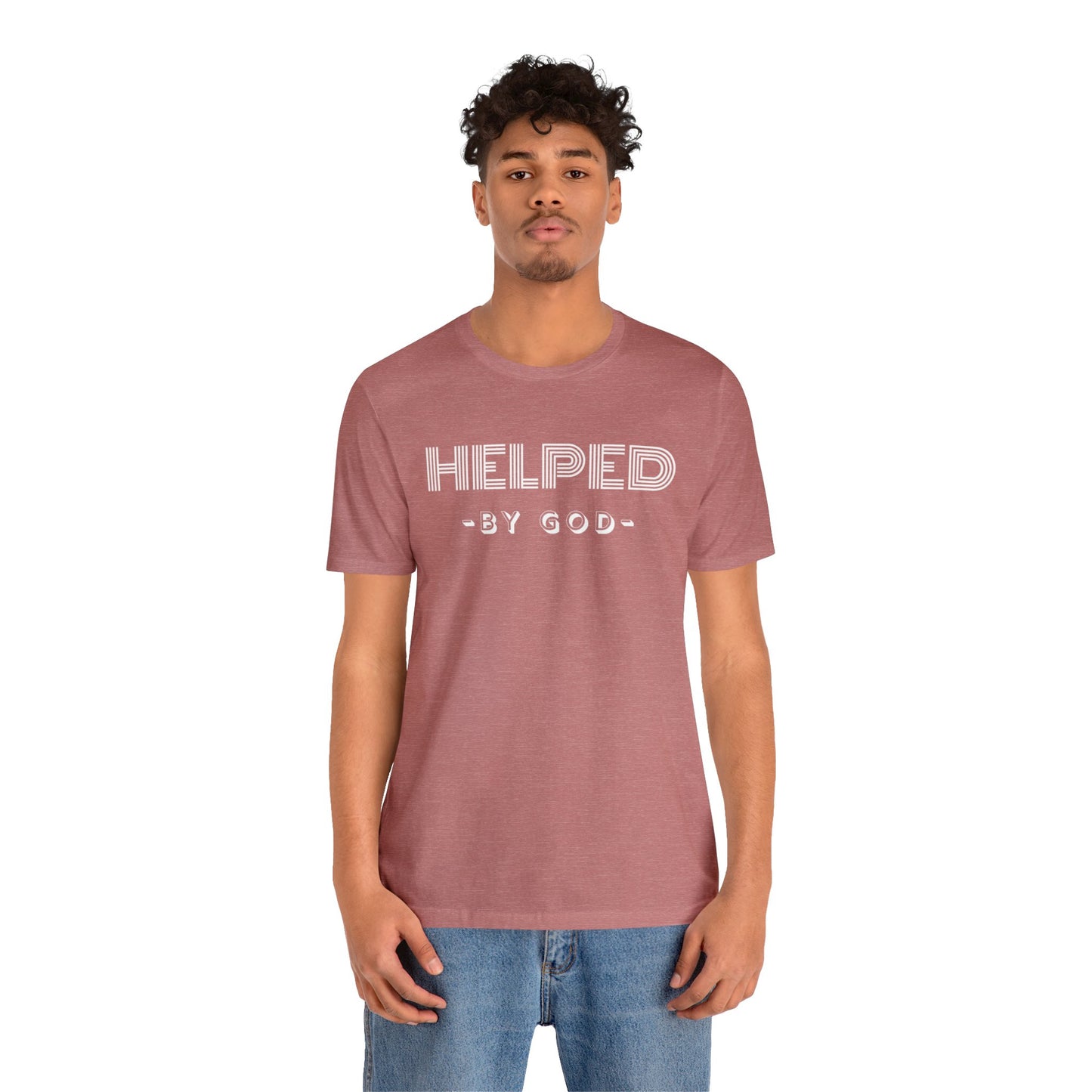 HELPED BY GOD Unisex Jersey Short Sleeve Tee