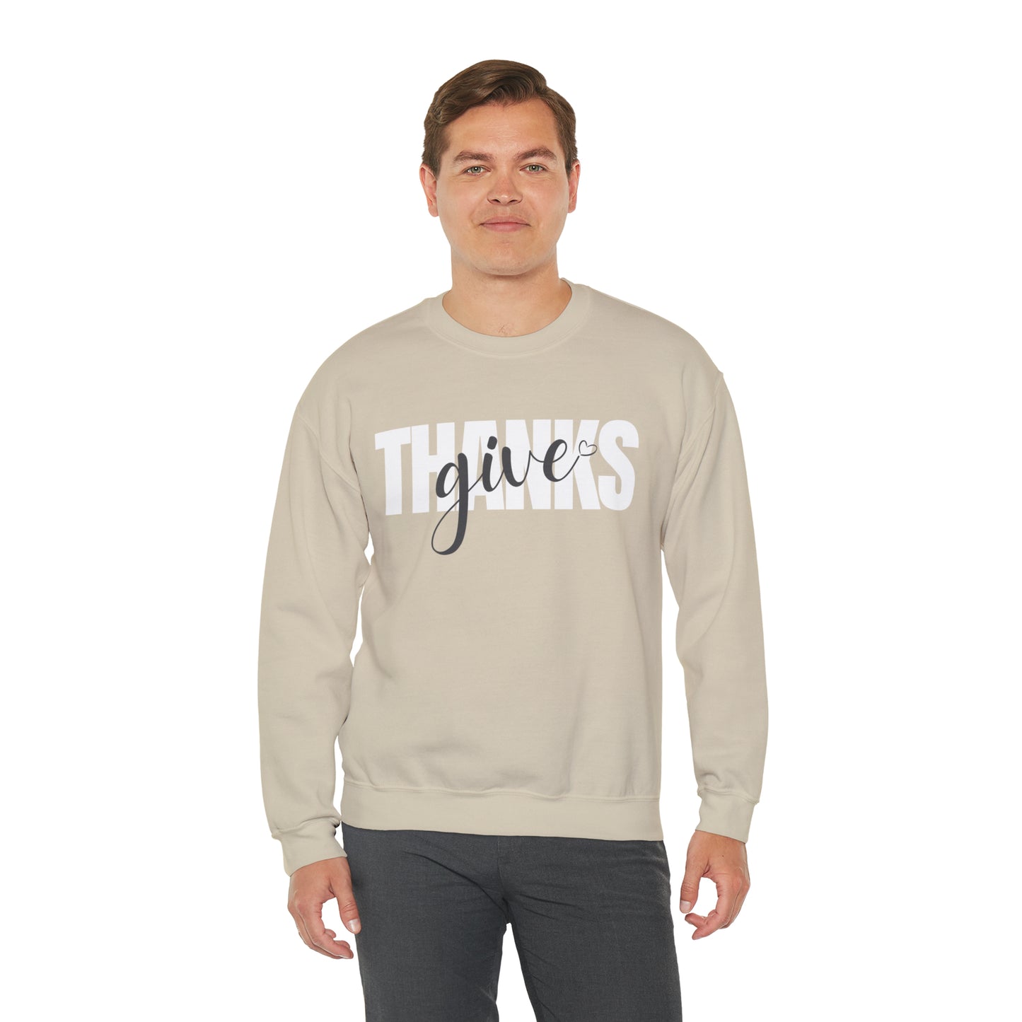 GIVE THANKS Unisex Heavy Blend™ Crewneck Sweatshirt