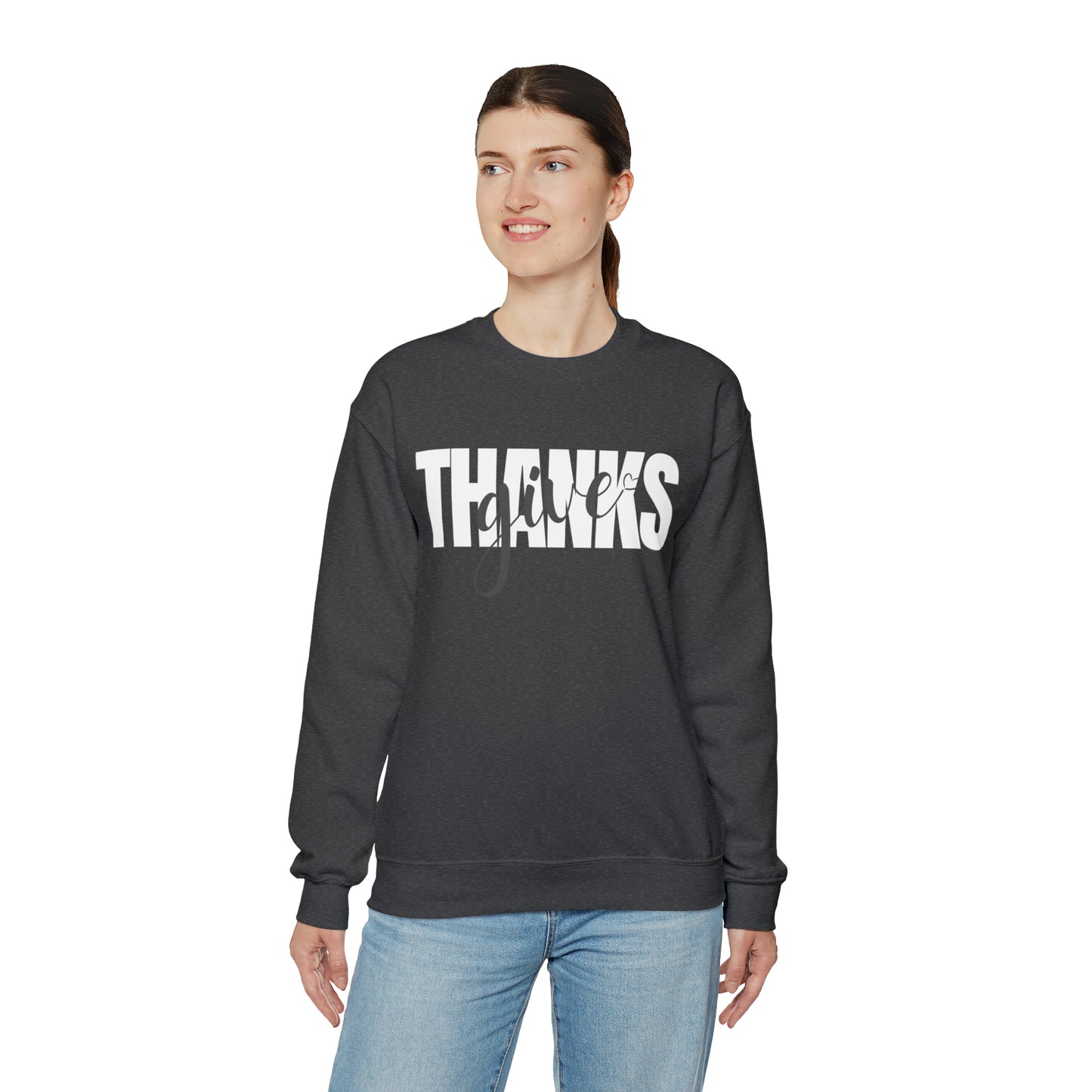 GIVE THANKS Unisex Heavy Blend™ Crewneck Sweatshirt