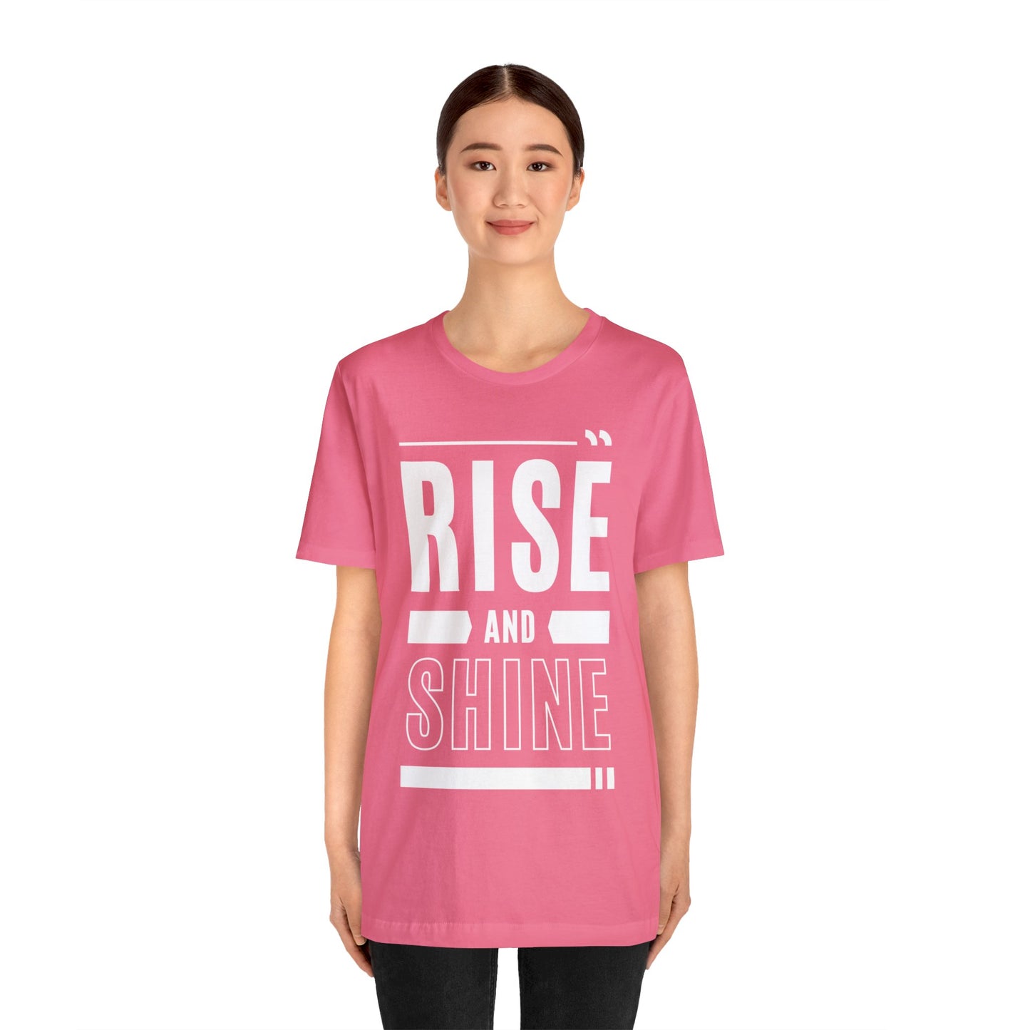 RISE AND SHINE Unisex Jersey Short Sleeve Tee