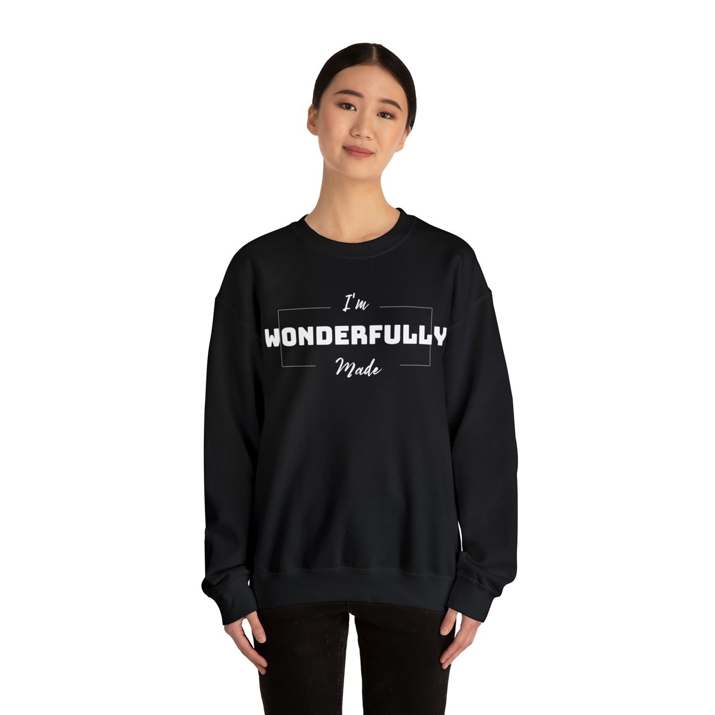 I'M WONDERFULLY MADE Unisex Heavy Blend™ Crewneck Sweatshirt